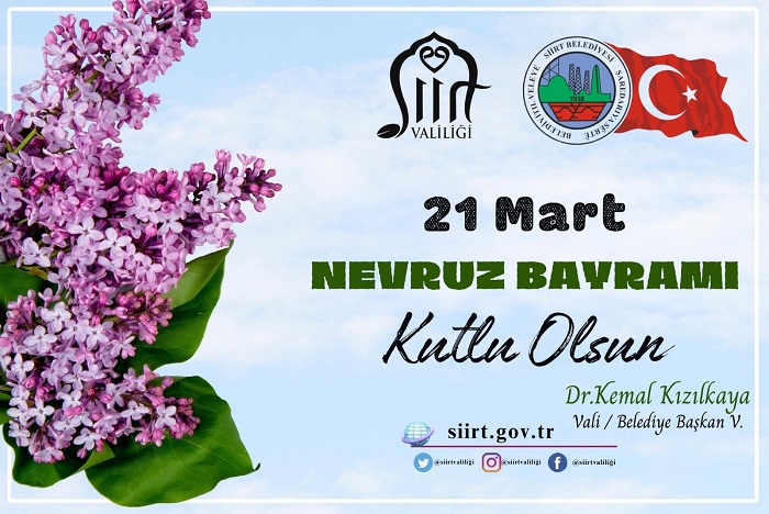 Vali ve Belediye Başkan V. Sayın Dr. Kemal Kızılkaya’nın Nevruz Bayramı Mesajı 